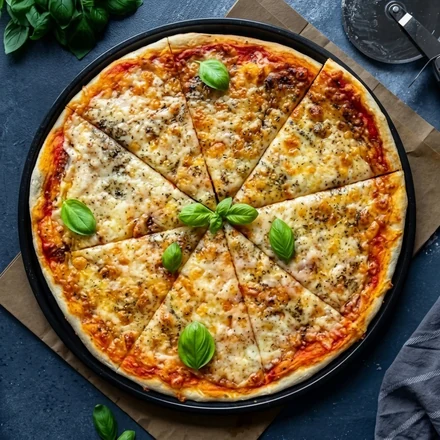 Margherita pizza at Mondo Pizza in downtown Edmonton