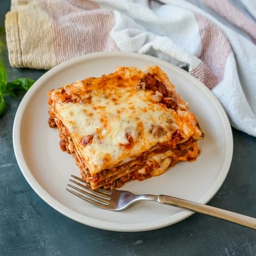 Baked lasagna at Mondo Pizza in Edmonton