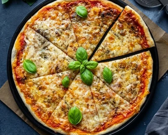 Margherita pizza at Mondo Pizza in downtown Edmonton