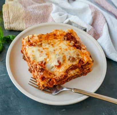 Baked lasagna at Mondo Pizza in downtown Edmonton