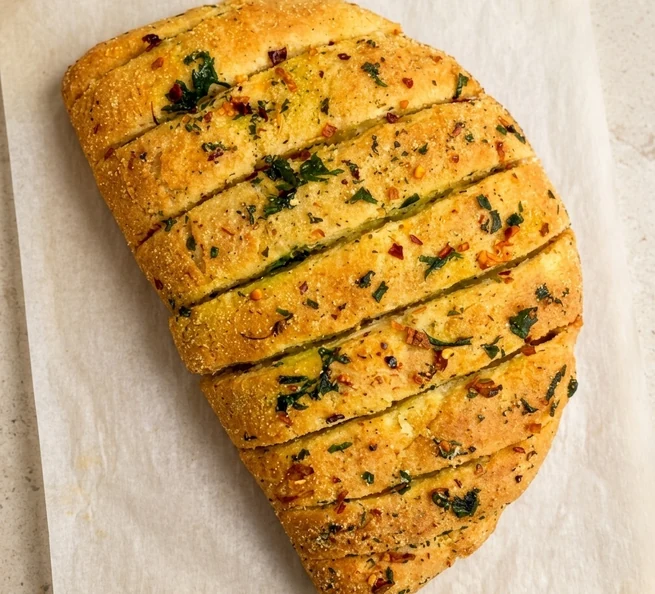 Stuffed garlic bread at Mondo Pizza in downtown Edmonton